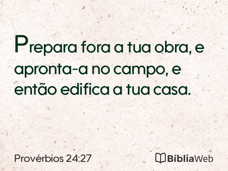 Provérbios 24:27 em imagem para compartilhar