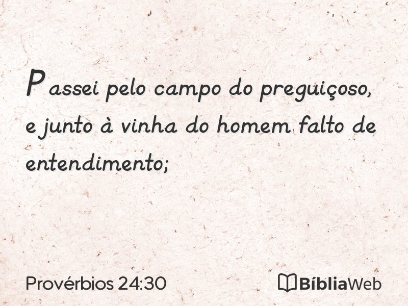Provérbios 24:30 em imagem para compartilhar