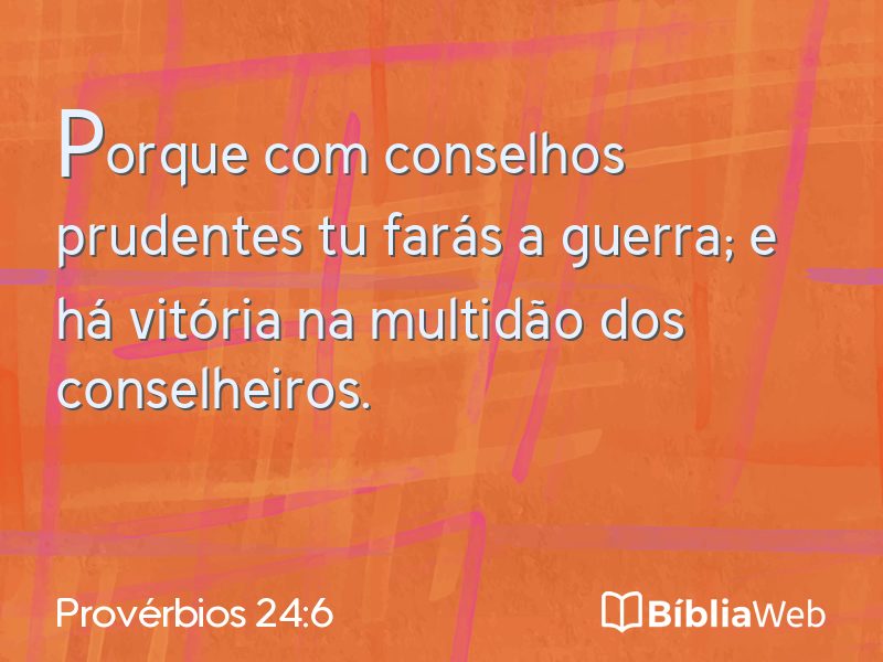 Provérbios 24:6 em imagem para compartilhar