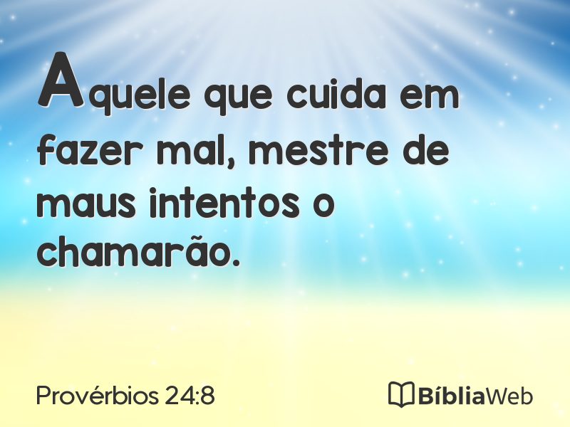 Provérbios 24:8 em imagem para compartilhar