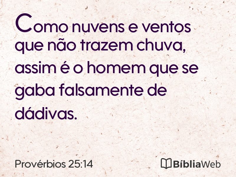 Provérbios 25:14 em imagem para compartilhar