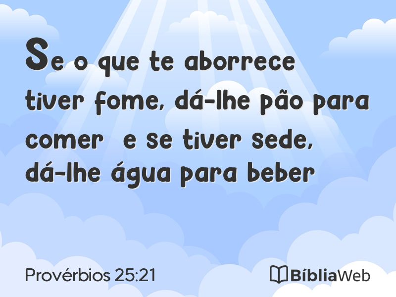 Provérbios 25:21 em imagem para compartilhar