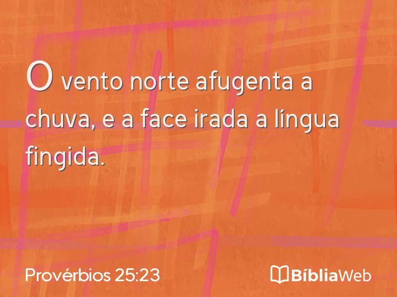 Provérbios 25:23 em imagem para compartilhar