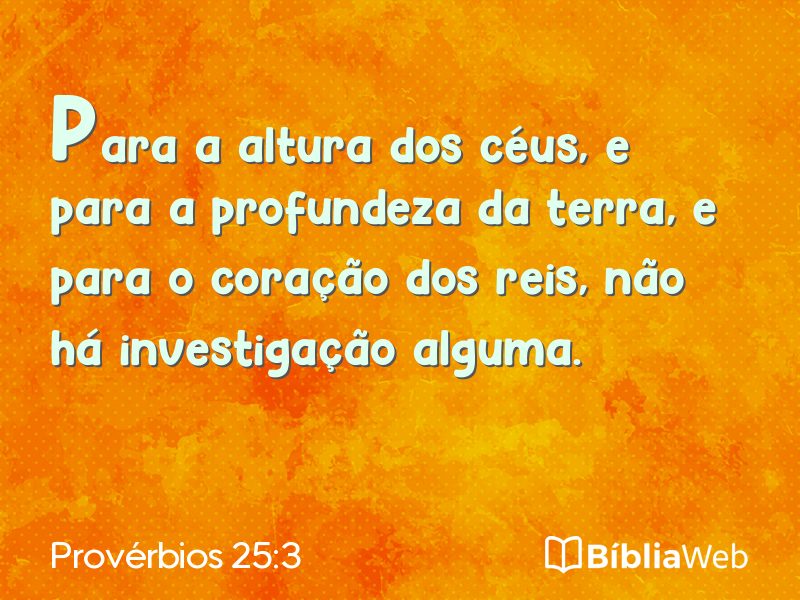 Provérbios 25:3 em imagem para compartilhar