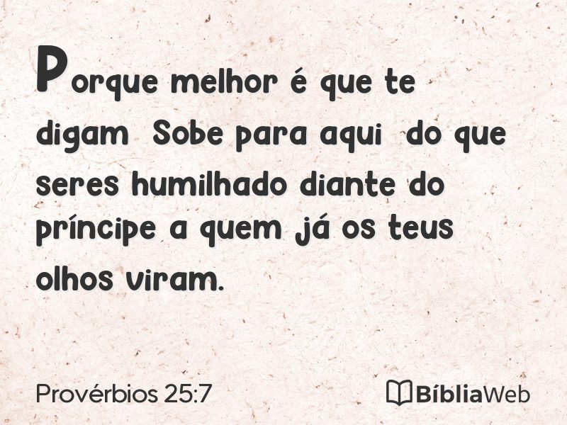 Provérbios 25:7 em imagem para compartilhar