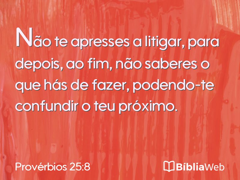 Provérbios 25:8 em imagem para compartilhar