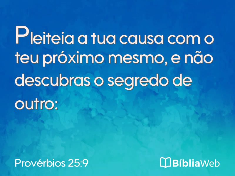 Provérbios 25:9 em imagem para compartilhar