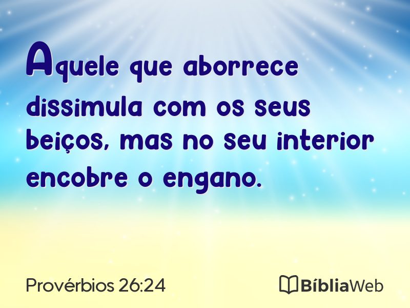 Provérbios 26:24 em imagem para compartilhar