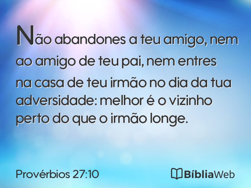 Provérbios 27:10 em imagem para compartilhar