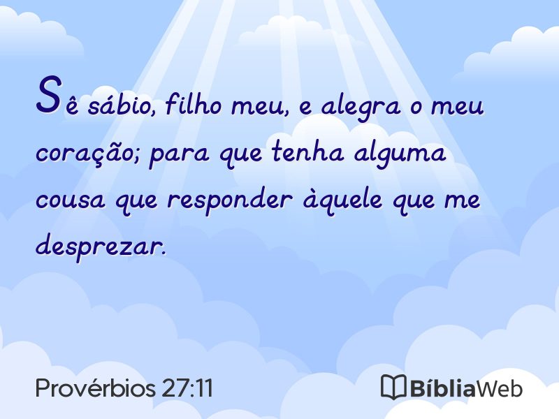 Provérbios 27:11 em imagem para compartilhar