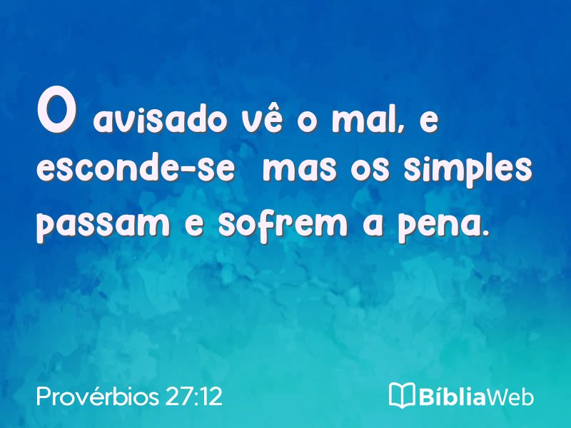 Provérbios 27:12 em imagem para compartilhar