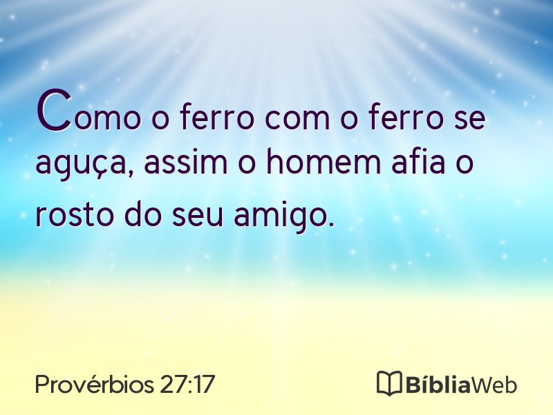 Provérbios 27:17 em imagem para compartilhar