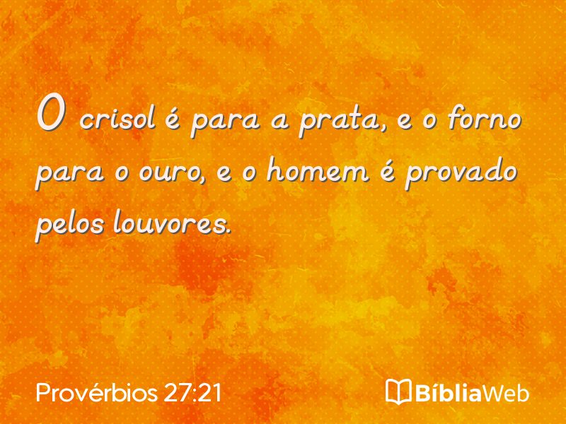 Provérbios 27:21 em imagem para compartilhar