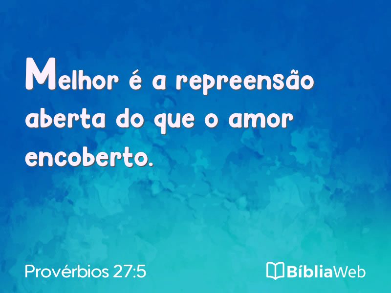 Provérbios 27:5 em imagem para compartilhar