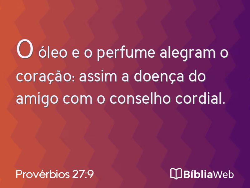 Provérbios 27:9 em imagem para compartilhar
