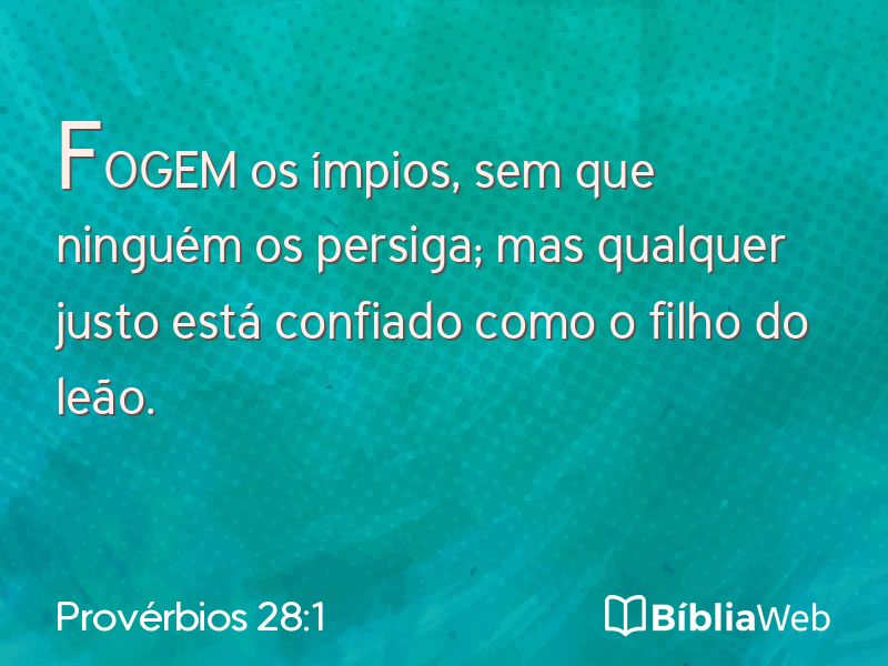 Provérbios 28:1 em imagem para compartilhar