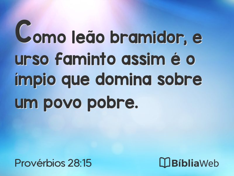 Provérbios 28:15 em imagem para compartilhar