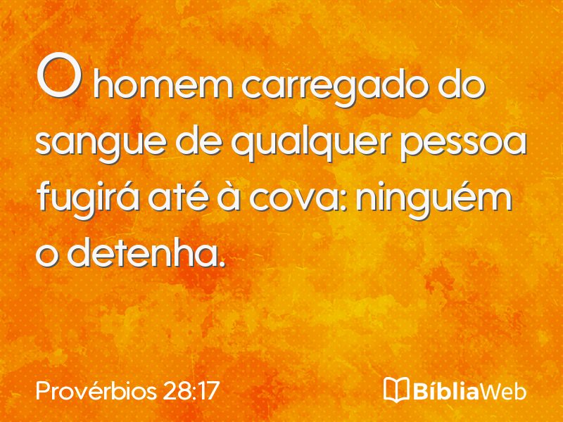 Provérbios 28:17 em imagem para compartilhar