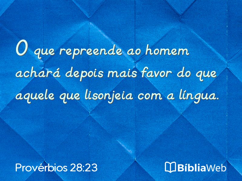 Provérbios 28:23 em imagem para compartilhar