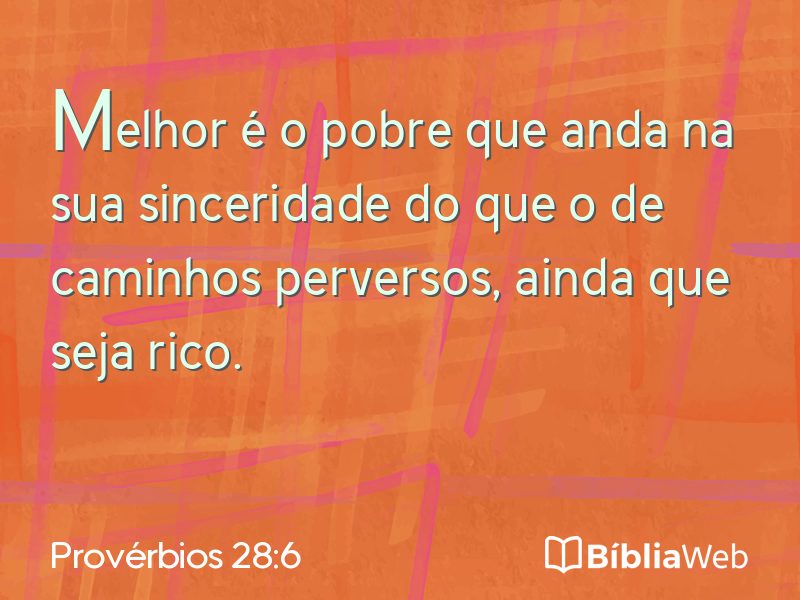 Provérbios 28:6 em imagem para compartilhar