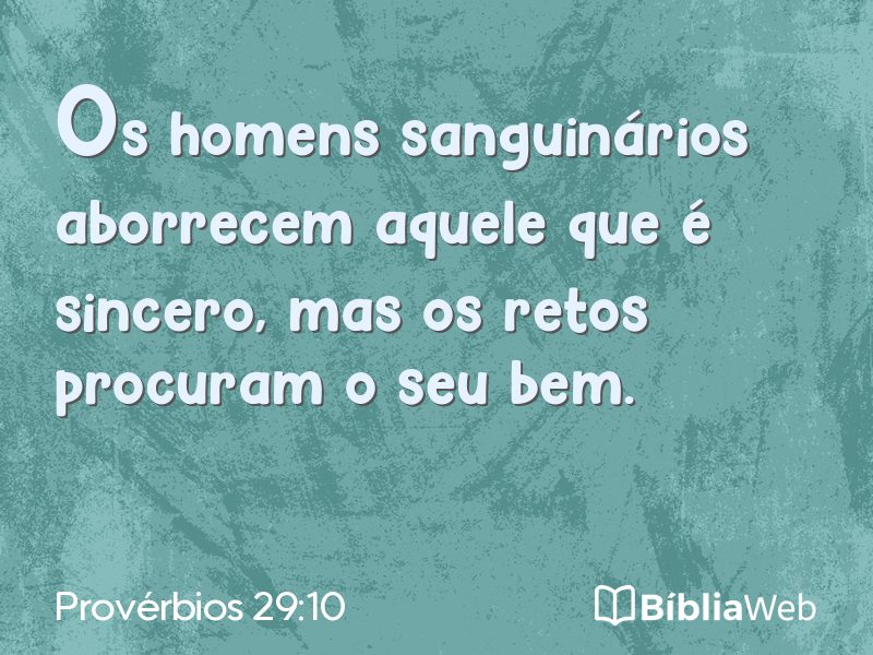 Provérbios 29:10 em imagem para compartilhar