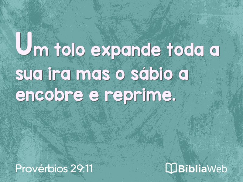 Provérbios 29:11 em imagem para compartilhar