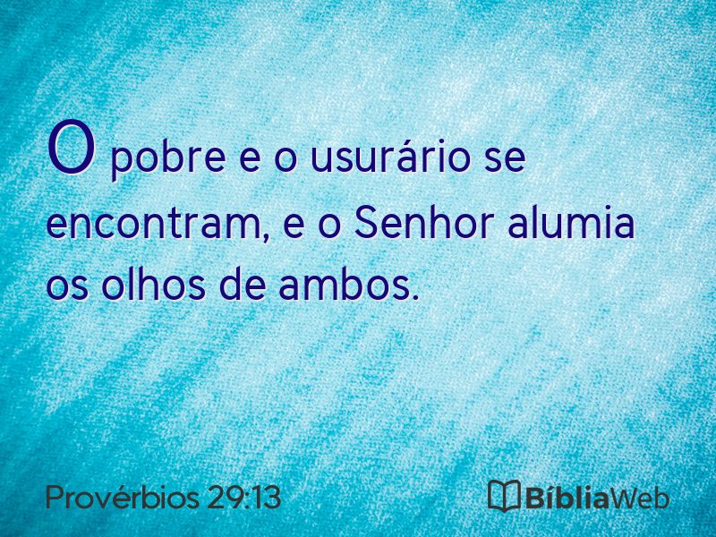 Provérbios 29:13 em imagem para compartilhar