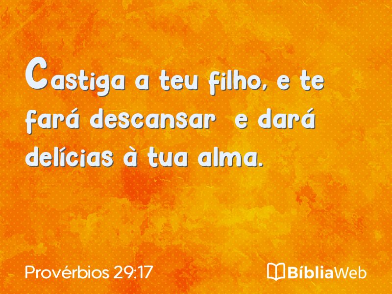 Provérbios 29:17 em imagem para compartilhar