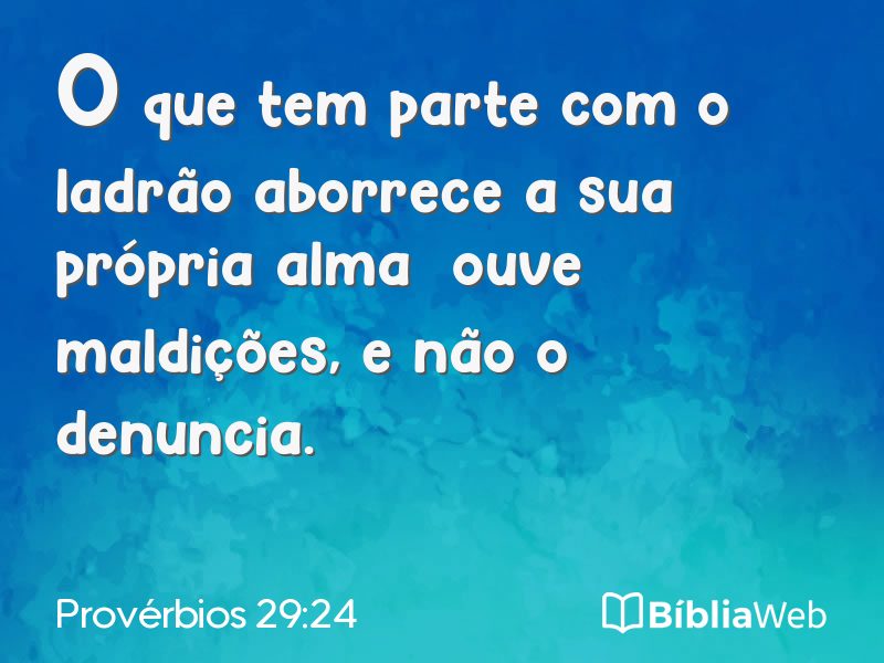 Provérbios 29:24 em imagem para compartilhar