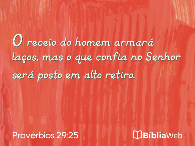 Provérbios 29:25 em imagem para compartilhar