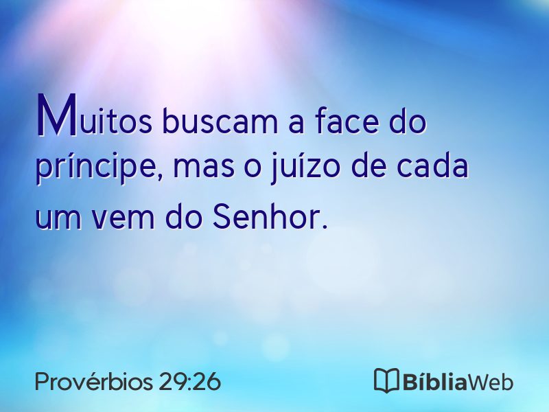 Provérbios 29:26 em imagem para compartilhar