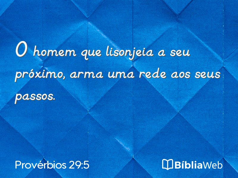 Provérbios 29:5 em imagem para compartilhar