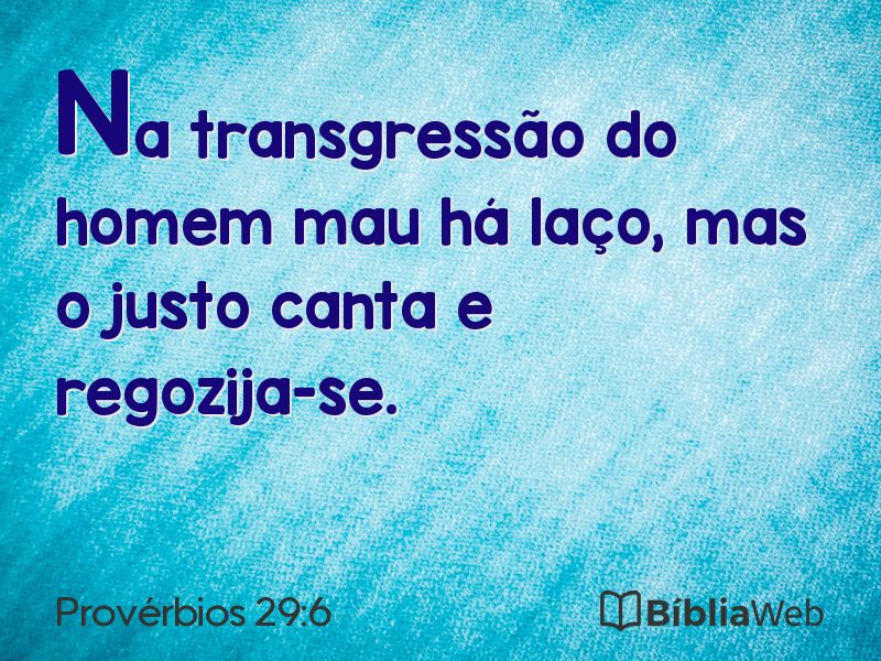 Provérbios 29:6 em imagem para compartilhar