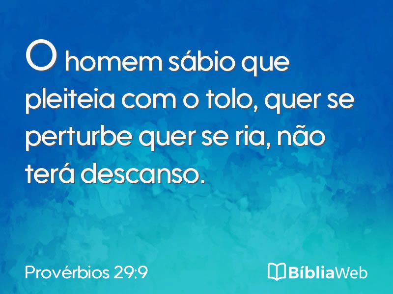 Provérbios 29:9 em imagem para compartilhar