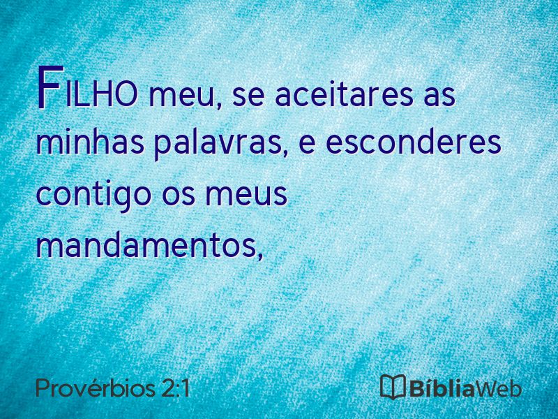 Provérbios 2:1 em imagem para compartilhar