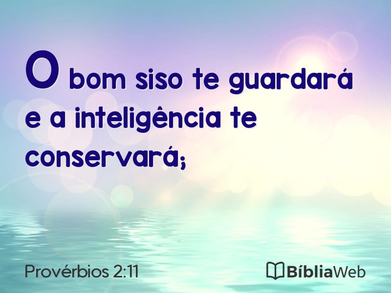 Provérbios 2:11 em imagem para compartilhar