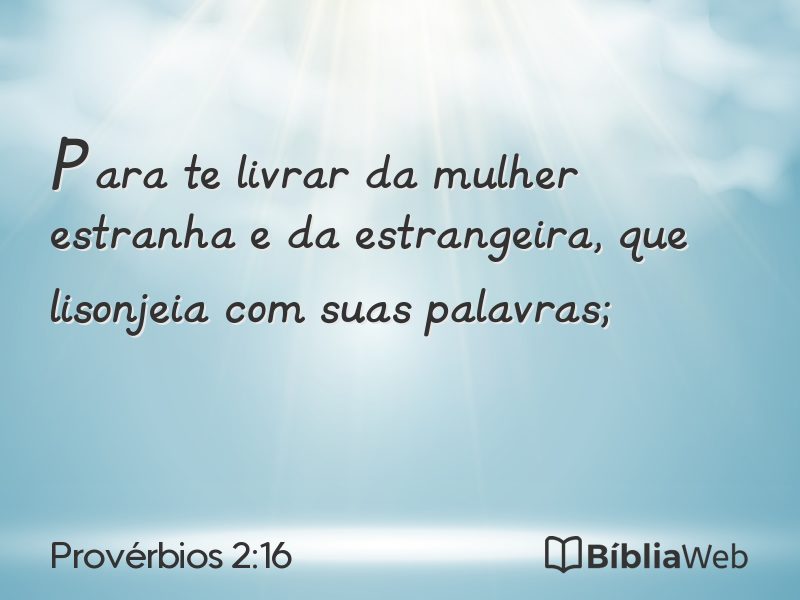 Provérbios 2:16 em imagem para compartilhar