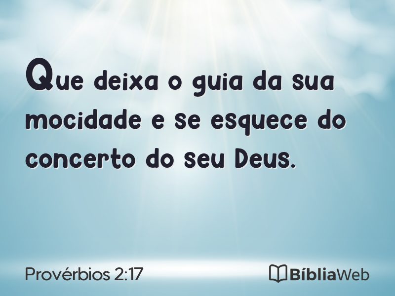 Provérbios 2:17 em imagem para compartilhar