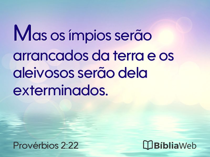 Provérbios 2:22 em imagem para compartilhar