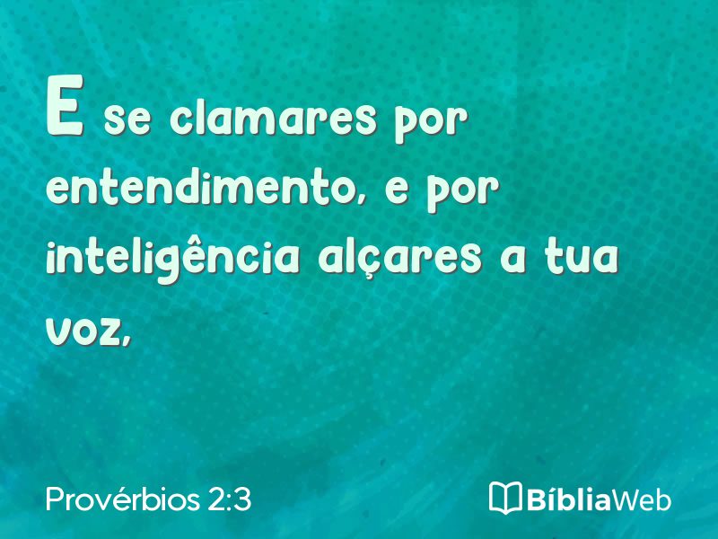 Provérbios 2:3 em imagem para compartilhar