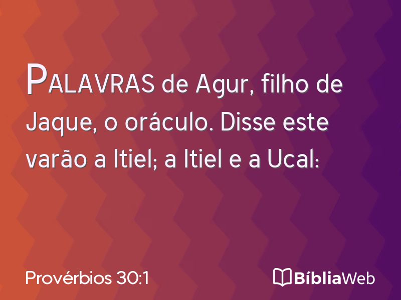 Provérbios 30:1 em imagem para compartilhar