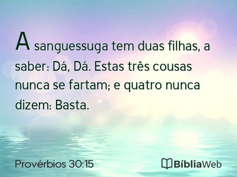 Provérbios 30:15 em imagem para compartilhar