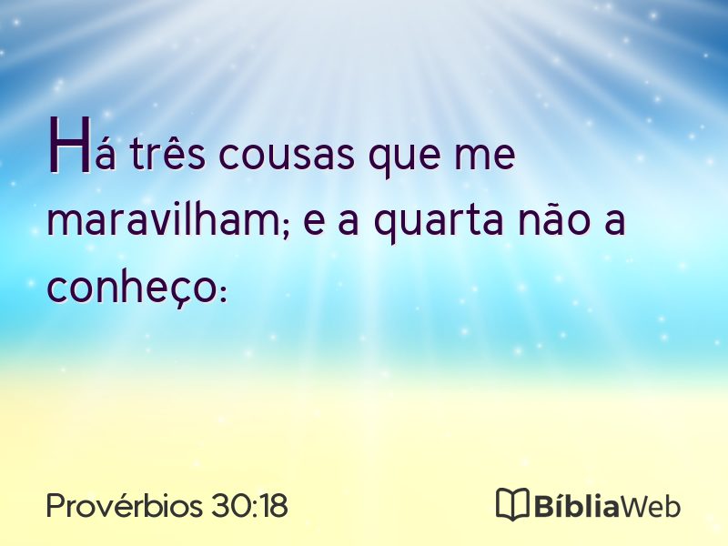Provérbios 30:18 em imagem para compartilhar