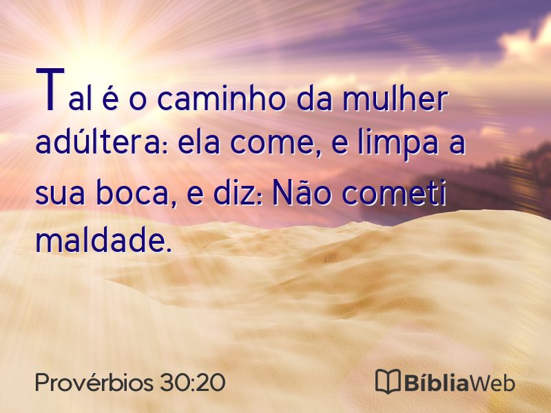 Provérbios 30:20 em imagem para compartilhar