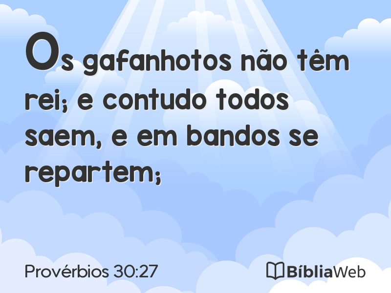 Provérbios 30:27 em imagem para compartilhar