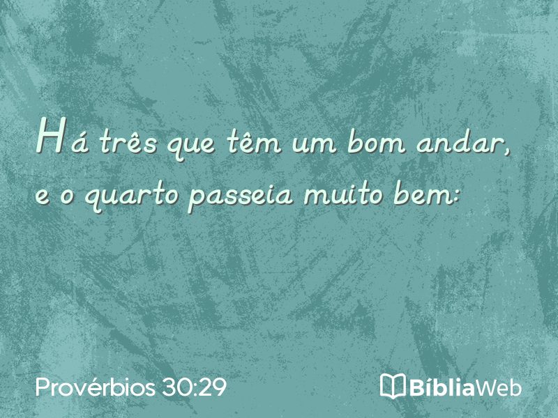 Provérbios 30:29 em imagem para compartilhar