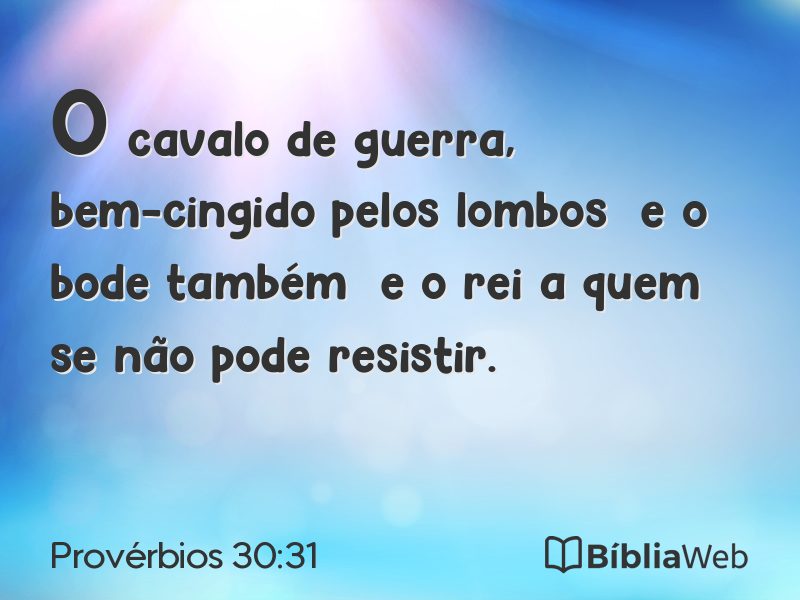 Provérbios 30:31 em imagem para compartilhar