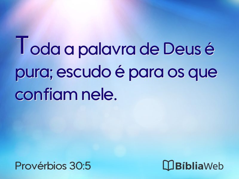 Provérbios 30:5 em imagem para compartilhar