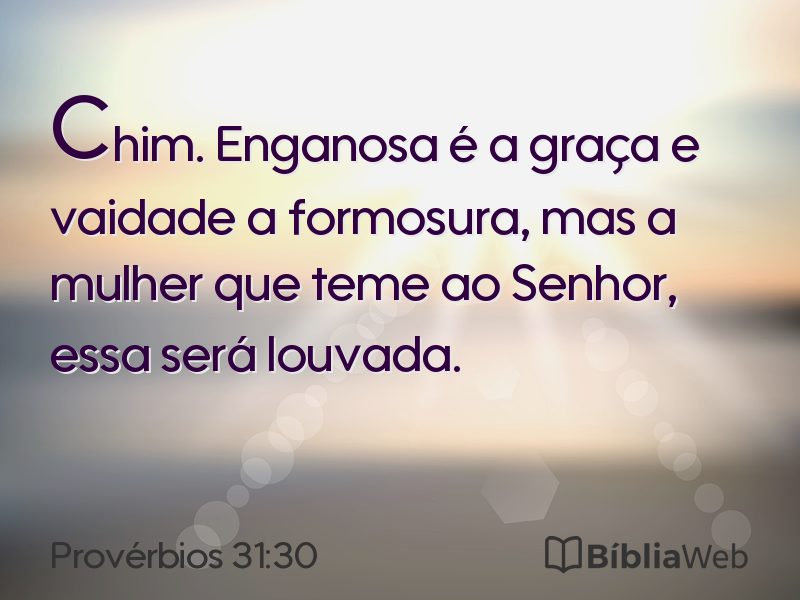 Provérbios 31:30 em imagem para compartilhar