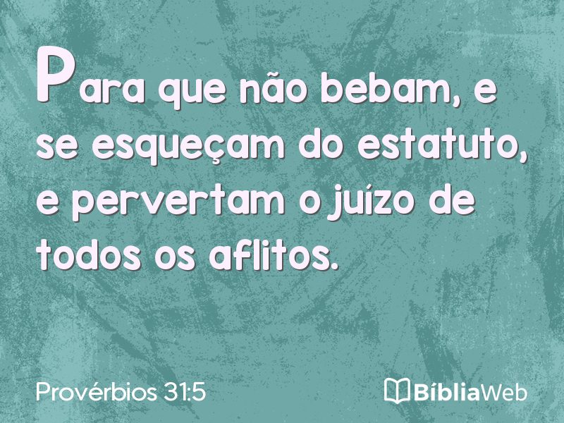 Provérbios 31:5 em imagem para compartilhar